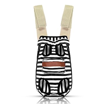 COODIA Legs Out Front Pet Dog Carrier Front Chest Backpack Pet Cat Puppy Tote Holder Bag Sling Outdoor (XL, Color Black)