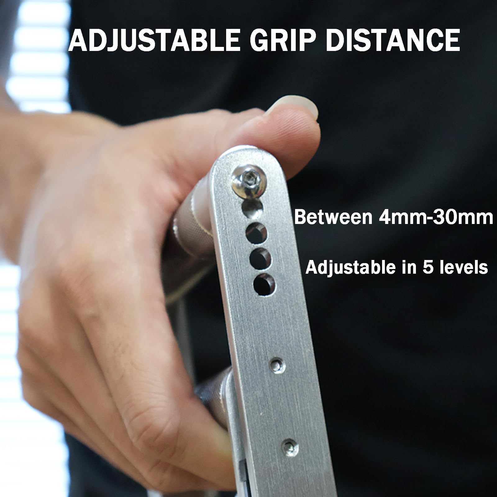 Entrenador De Antebrazos De Acero Inoxidable, Fortalecedor De Agarre Manual con 5 Resortes, Mango Antideslizante, Ancho De Agarre Ajustable En 5 Pasos, para Ejercicios De Desarrollo Muscular
