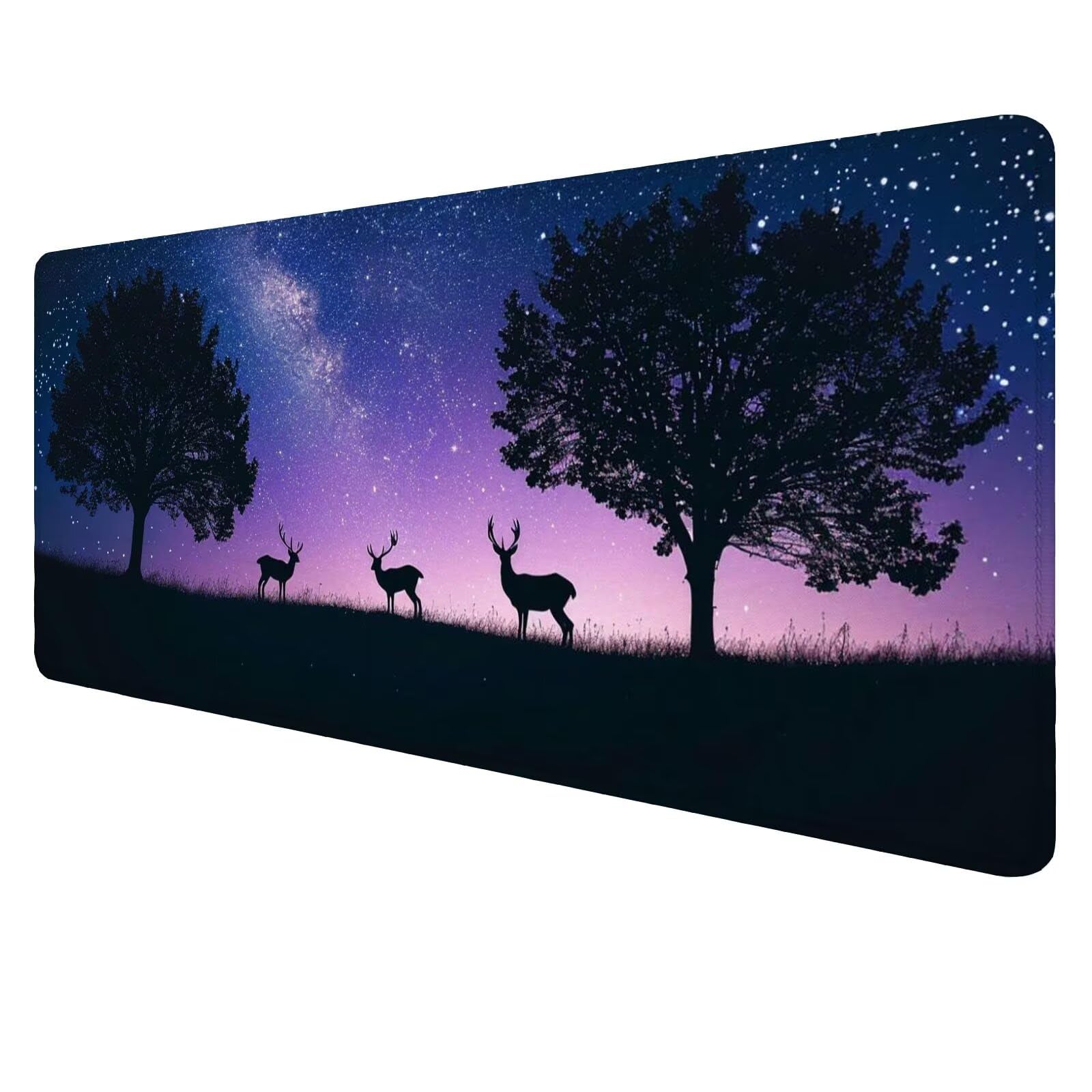 Podkładka pod mysz z jeleniem duża podkładka na biurko dla graczy zwierzę XXL 1200 x 600 x 3 mm niestandardowa podkładka pod mysz, ochraniacz na biurko matowe akcesoria do biura, do domu Deco