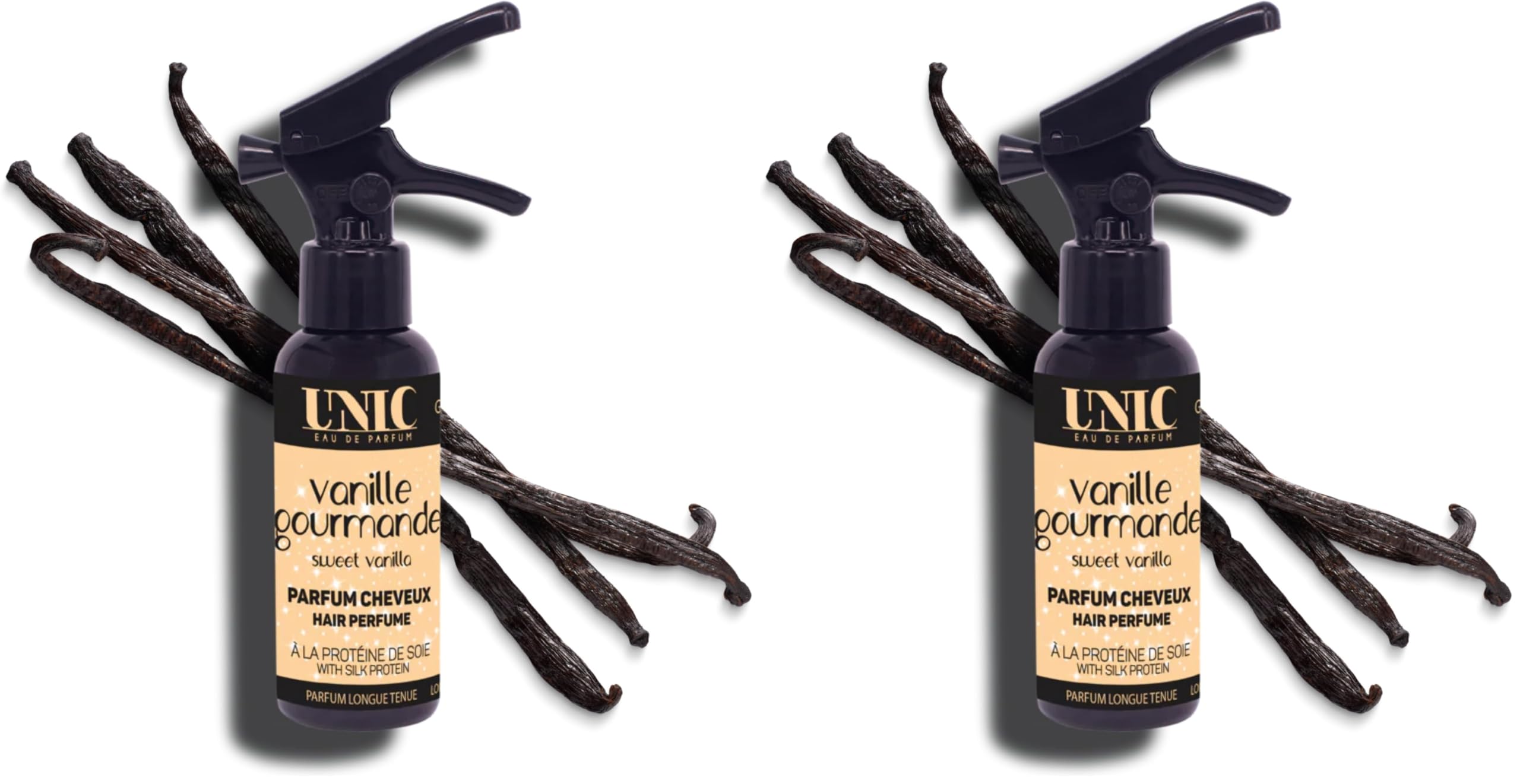 UNIC - Parfum Cheveux, Vanille Gourmande, 50 ml (Packung mit 2)