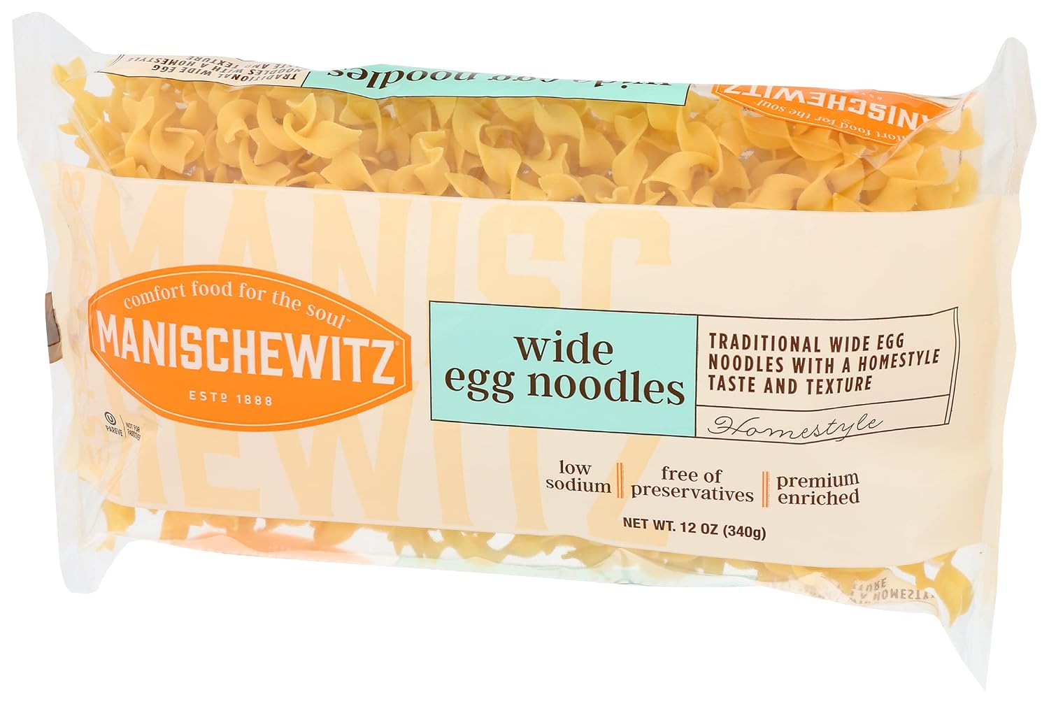 Manischewitz Wide Egg Noodles, 12 Oz