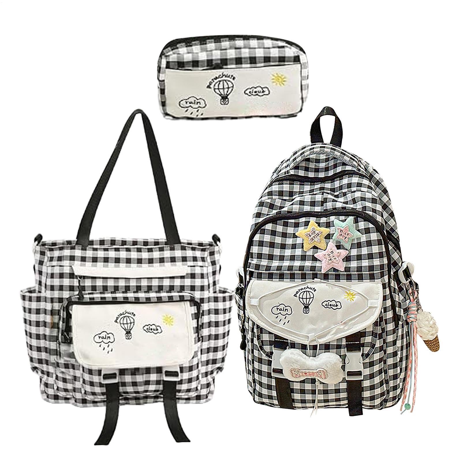 Generisch Mochila a cuadros Ligera, espaciosa, ajustable, transpirable
