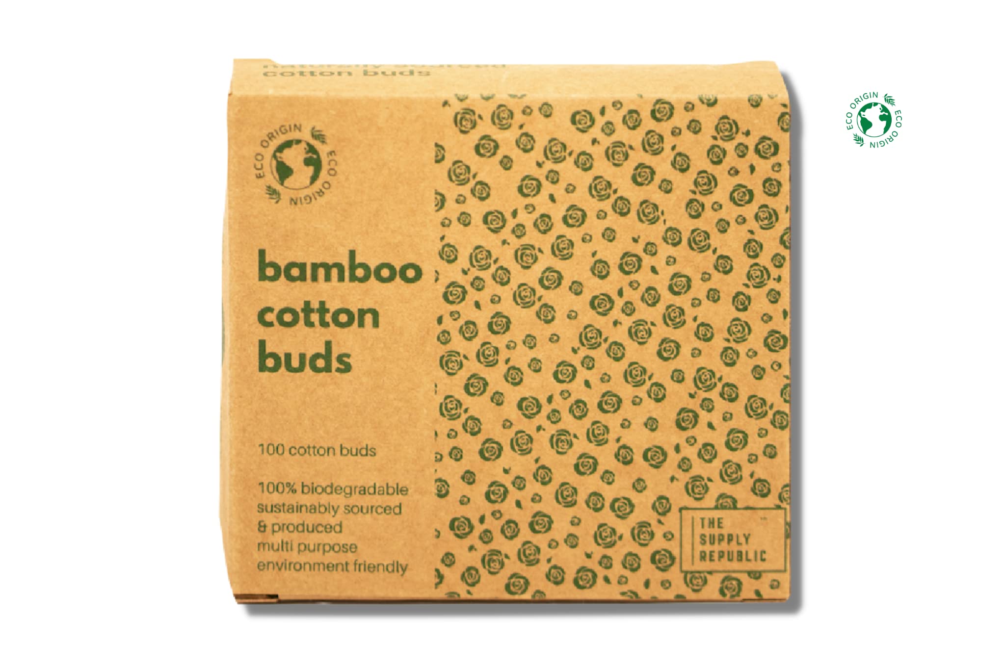 100 Bamboo Cotton Buds | 100% Eco-Friendly Biodegradable | Cotton Buds Bamboo | Ear Swabs | Ear Picks | Cotton Ear Buds | 100 x Ear Buds Cotton