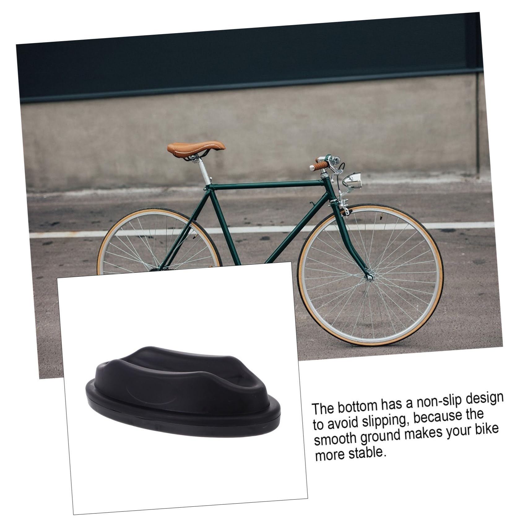 Abaodam Accesorio para Rueda Delantera De Bicicleta Accesorio para Ciclismo Indoor Elevador De Rueda Delantera para Ciclismo Bloque De Ciclismo De Plástico Negro