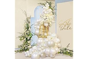 Pearl White Balloons, Assorted Sizes