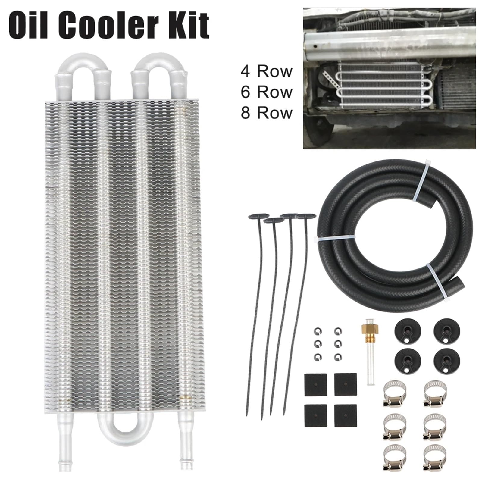 Filtro aria cabina Radiatore Dell'olio Per Auto, Dissipatore Calore Con Tubo Di Gomma, Radiatore Della Trasmissione, Aria Condizionata, Scarico Sistema Di Raffreddamento filtro abitacolo(4 Row)