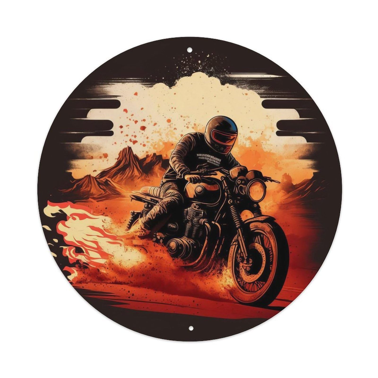 Extreme Motocross Sports Orange Shadow Challenge Vintage Metal Tin Sign