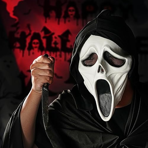 Miniatura 34 de YU FENG Máscara de disfraz para Halloween, mascarada, cosplay, fiesta divertida