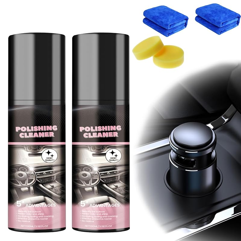 Limpador de Interior Automotivo XiuFa em Espuma, Spray para Plástico, Sem Enxágue, 2 unidades de 15 mL