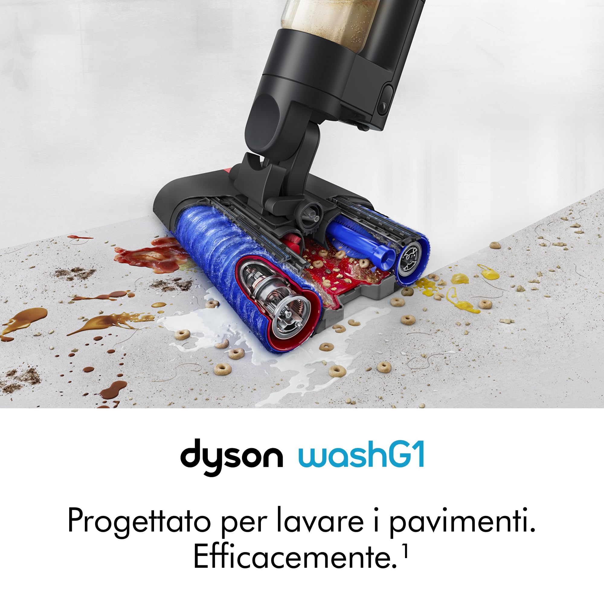 Dyson WashG1™ lavapavimenti per superfici dure – potente pulizia di sporco secco e bagnato (Nero/Blu)