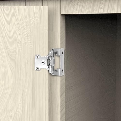 Miniatura 6 de 12 Superposición de bisagras envolventes para puertas de gabinete, 4 pares (8 piezas) Bisagras de puerta de gabinete de cierre automático de níquel