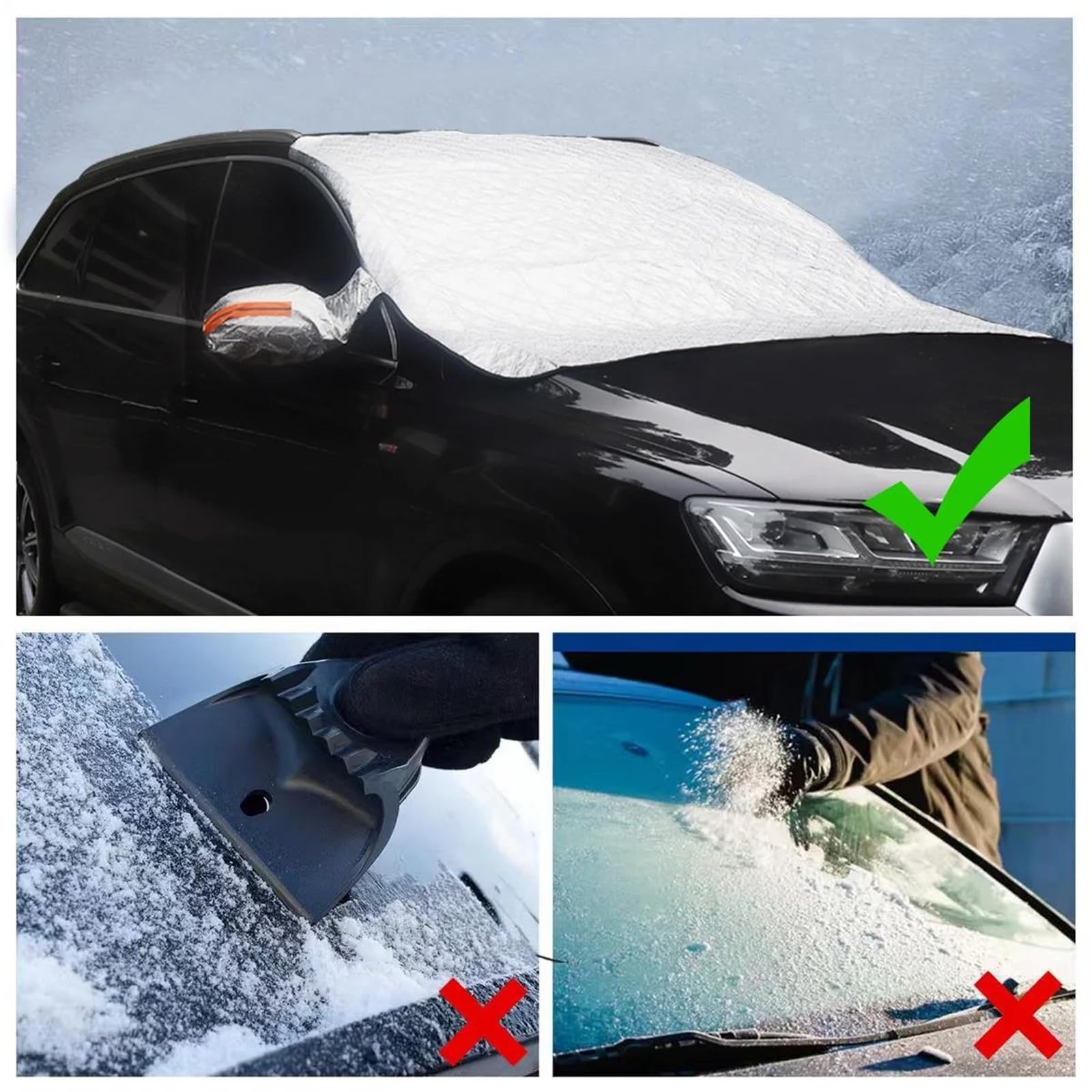 per Polo MK6 9n 6r Polo 6n2 Paraneve per Parabrezza Auto Copertura Auto Telo Antighiaccio
