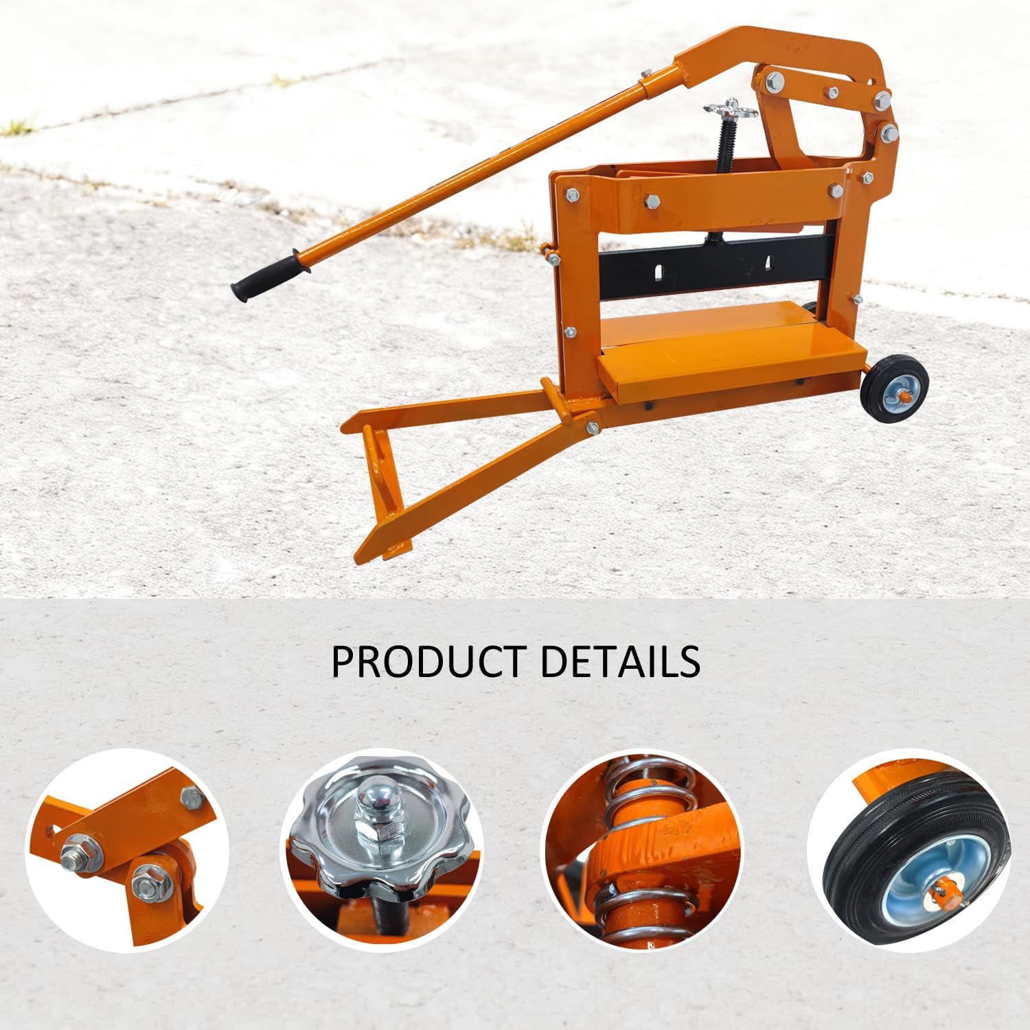 Pavers Splitter Tool Max 15.7inch Cutting Width Block Splitter Cutter with Wheels Paving Tool for Cutting Curbs Walkway Bricks Hollow Bricks