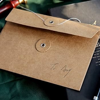 Amazon | EORTA クラフト紙封筒 ヴィンテージ封筒ポケット