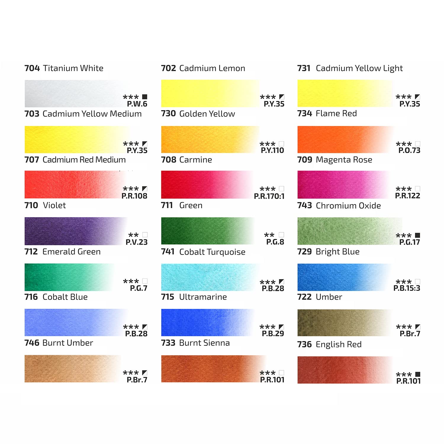 Aquarellfarben Set – 21 x Näpfchen Rosa Gallery Monopigment Aquarell | Professionelle Aquarell Set in Metallkasten | Hochwertig Künstler Aquarellkasten | Aquarellfarbe Wasserfarben