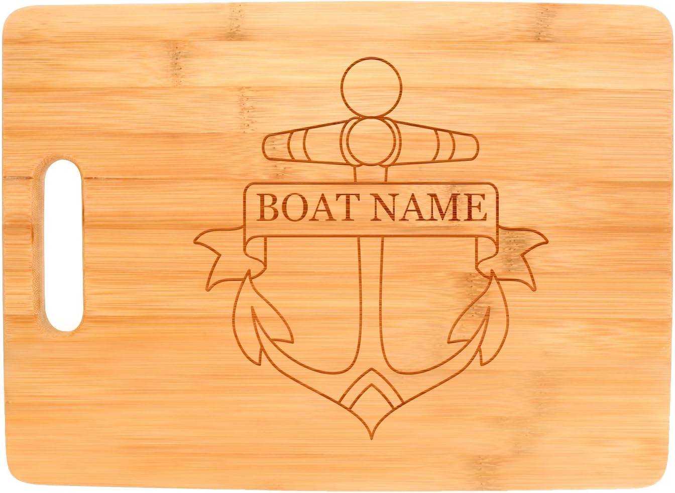 Customized Boating Gift Nautical Boat Name Anchor Personalized Paddle Shaped Wood Serving Board