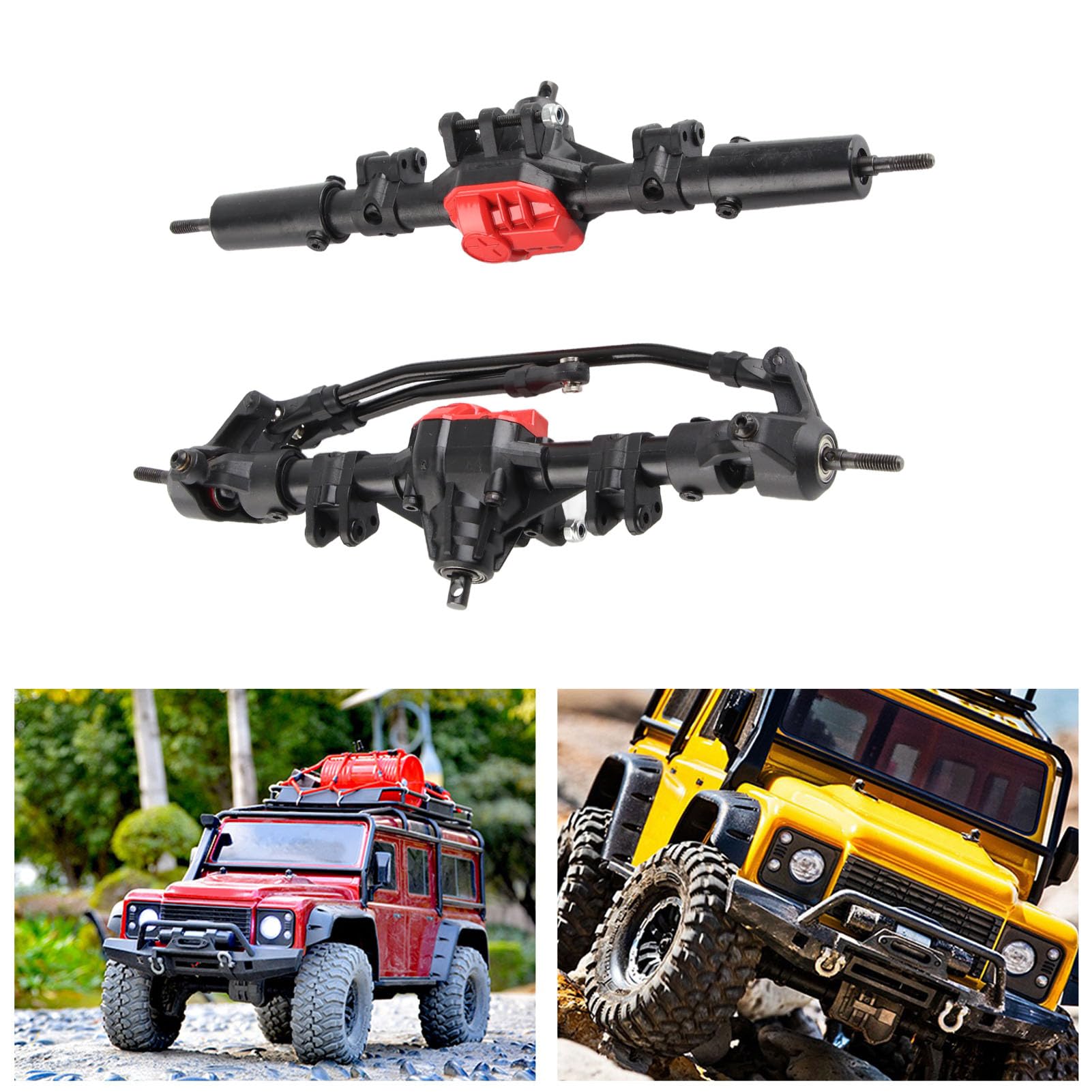 Przednia Tylna oś Prosta z 2 Metalowymi Wałami Napędowymi do Samochodu RC /10 Axial SCX10 I II RC - Solidna I Niezawodna wydajność