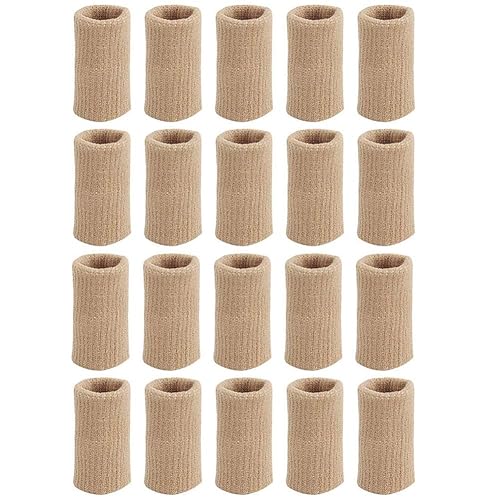 20 fundas elásticas para los dedos, fundas protectoras para los dedos, tirantes para el pulgar, soporte elástico de compresión para aliviar el