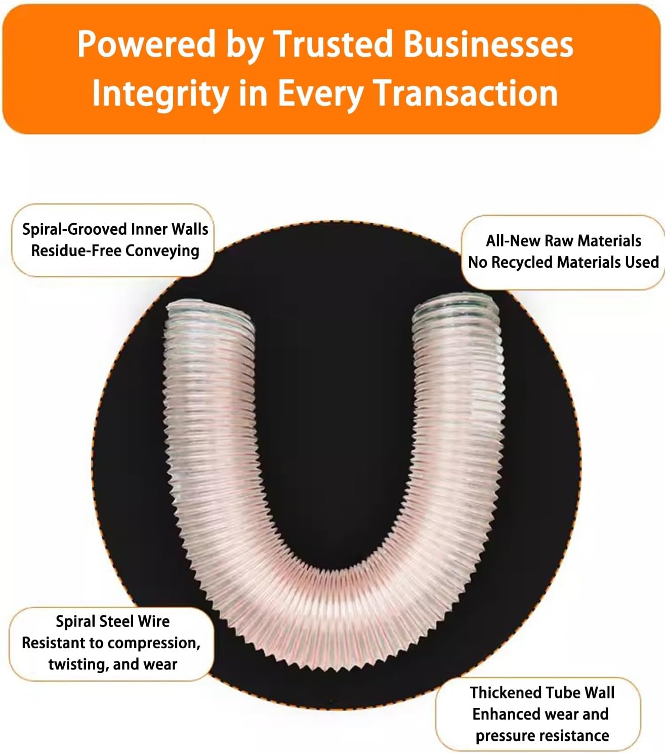 Vacuum Hose,Transparent Steel Wire Hose,High/Low Temperature Resistance,Excellent Stability,Suitable for Food Industry and Engraving Machines(29.5ft/9m)