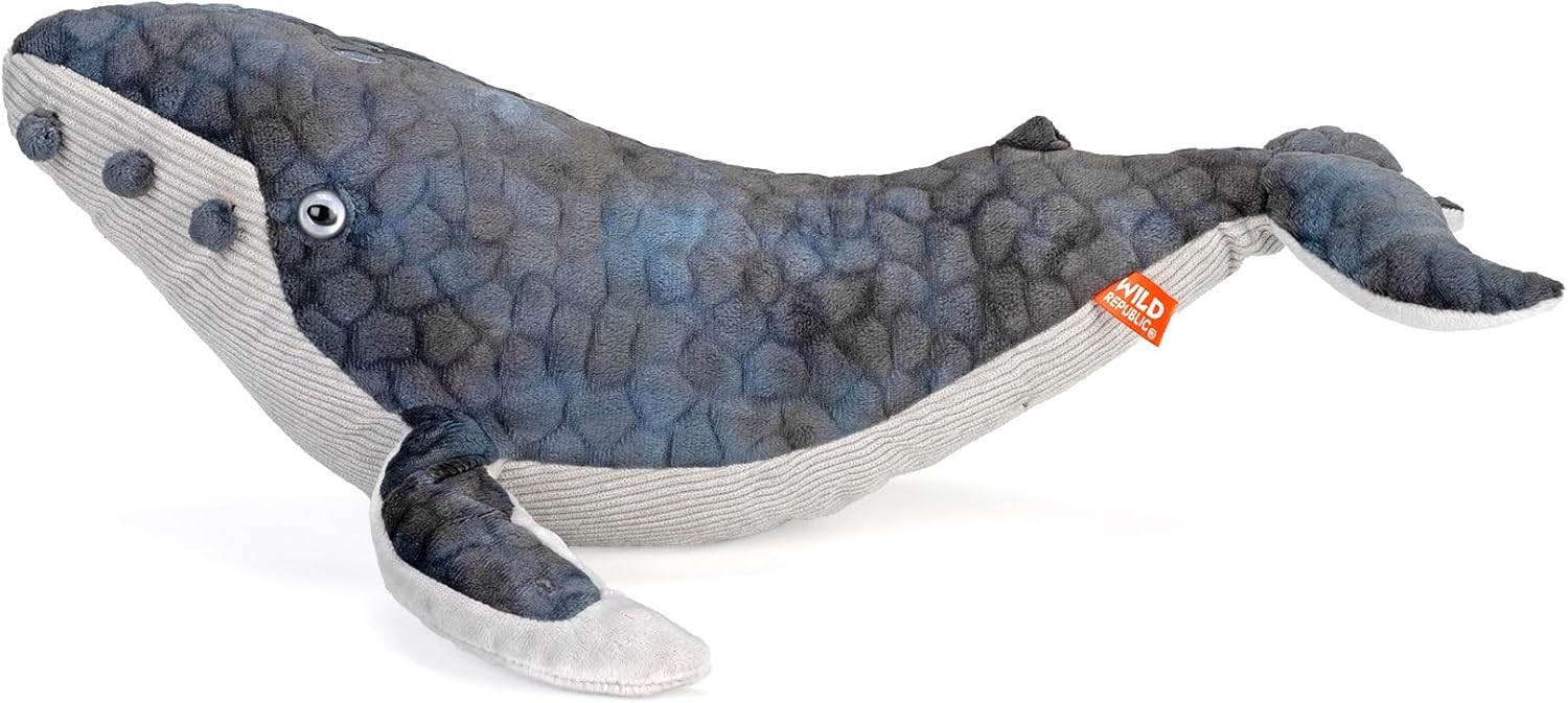 Wild Republic Humpback Whale Plush, Stuffed Animal, Plush Toy, Gifts for Kids, Cuddlekins 20 Inches