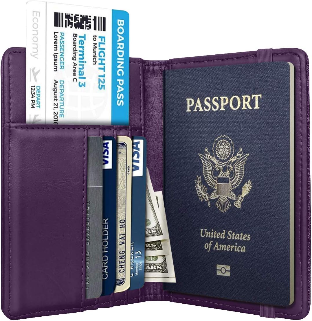 Coco Rossi Passport Holder for Travel Women Slim RFID Passport Cover Wallet image 3
