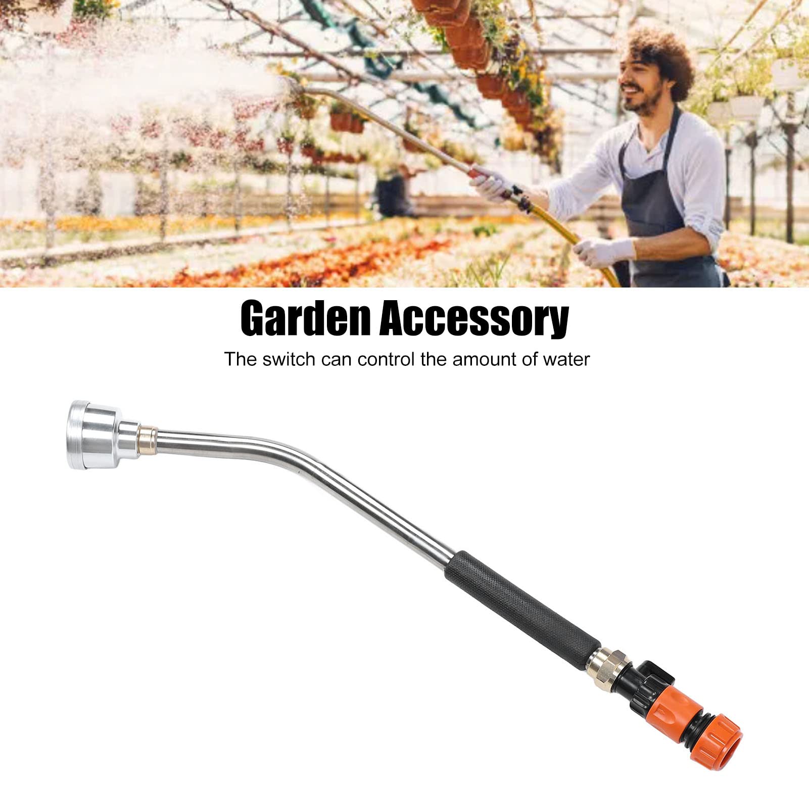 Varita de Riego, Manguera de Jardín Varita de Riego Varita de Riego de Flores Boquilla de Manguera Larga Varita de Rociador de Riego para Plantas Y Césped(90 cm/35,4 pulgadas)
