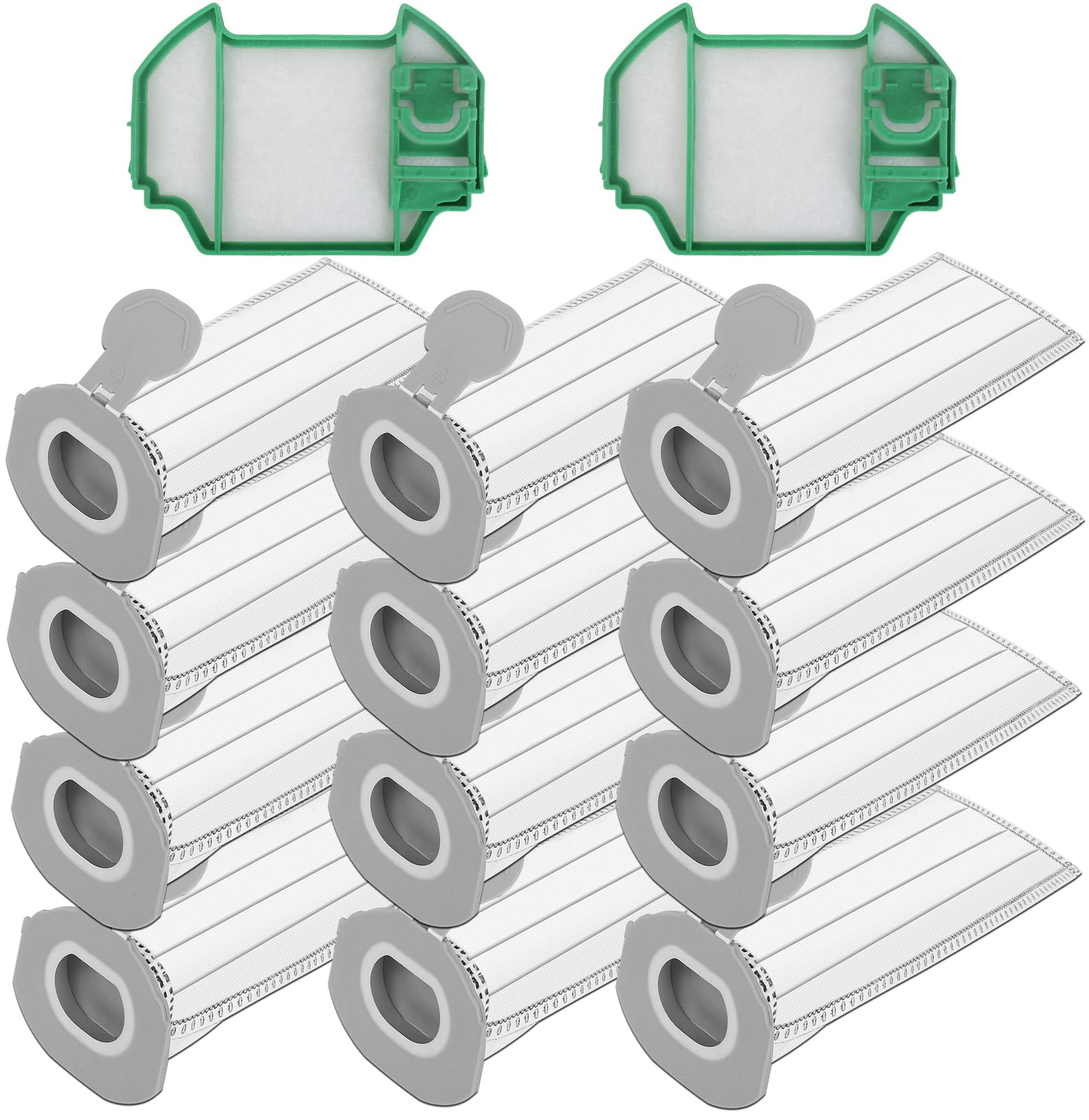 12 Stück Staubsaugerbeutel und 2 Filter für Vorwerk Kobold VK7 FP7 Premium Filtertüten Staubsauger Akku Beutel