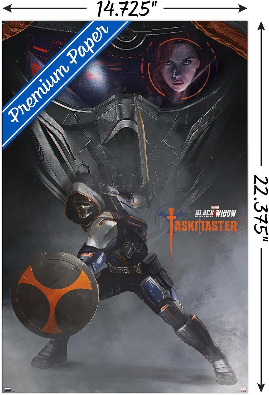 Trends International Marvel: Year of The Shield - Taskmaster Wall Poster, 22.4L x 14.7W, Premium Poster & Mount Bundle