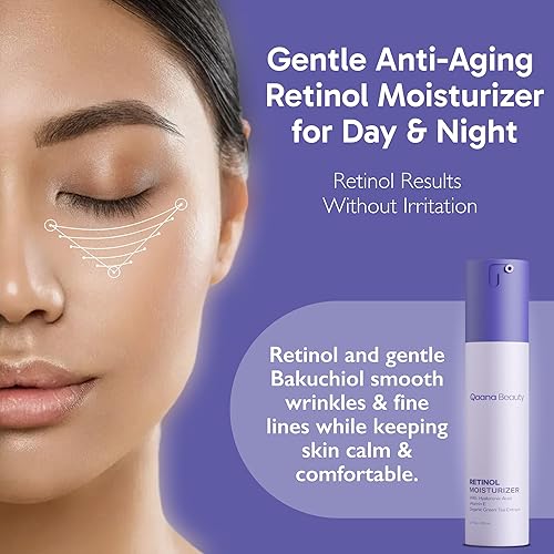 Miniatura 2 de Qaana Lujosa crema hidratante facial con retinol, colágeno y ácido hialurónico, crema antienvejecimiento para mujeres y hombres con colágeno y