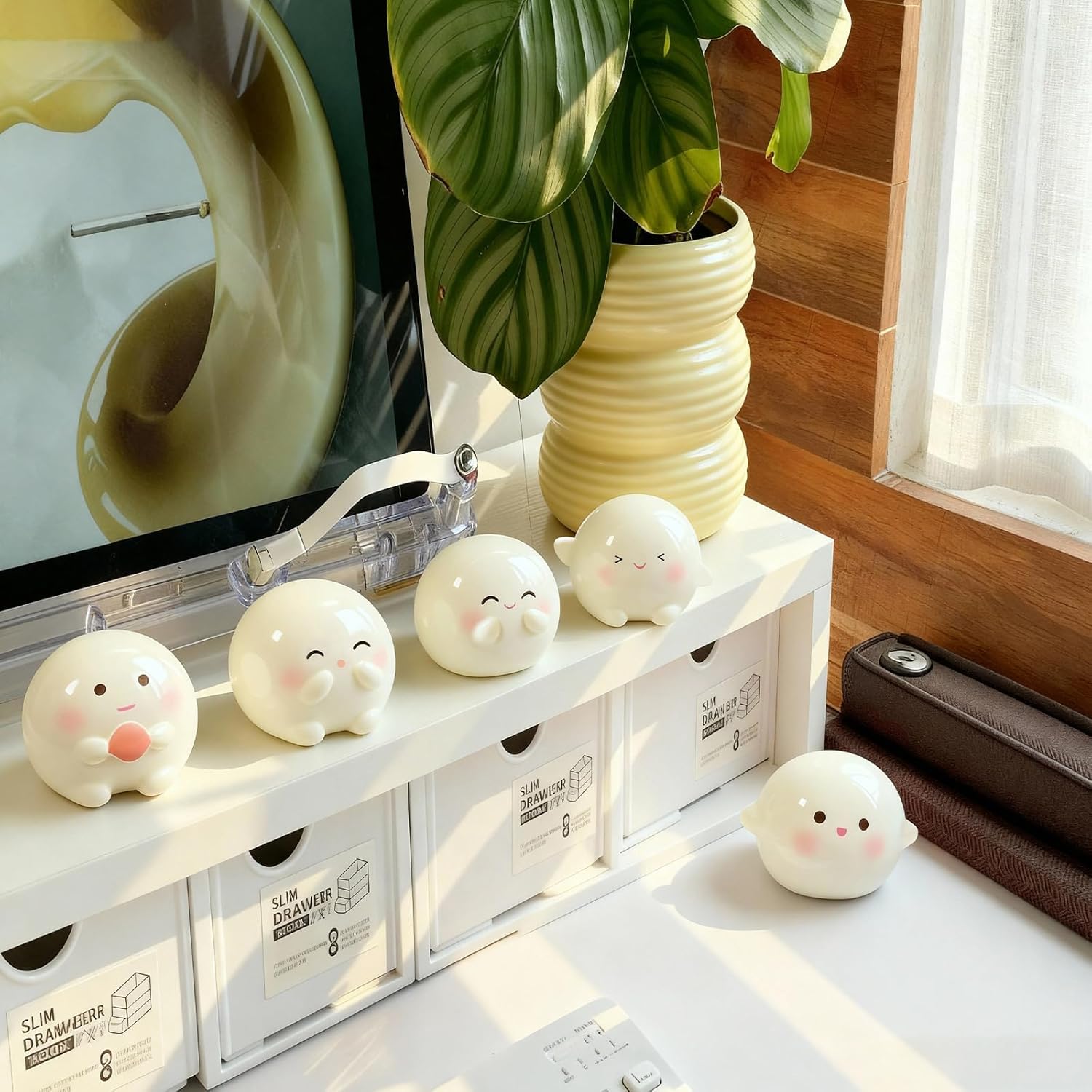 Adorably Playful Pixie,6 Pcs Automotive Interior Decoration Accessories for Car Rearview Mirror and Dashboard,Cute Anime Decor for Home Garden Office,Car Decor for Women，Funny Ornament Gifts