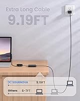 Vista 6 de Surface - Cargador para laptop de 65 W para Microsoft Surface Laptop 5 4 3 2, Windows Surface Laptop Studio, Surface Pro 9 8 7+ 7 6 5 4 3 X, Surface