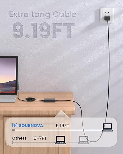 Miniatura 6 de Cargador Surface Book 2 de 102 W, para Microsoft Surface Laptop Studio, Surface Laptop 3 4 5, Windows Surface ProGo, carga rápida de 9.19 pies,