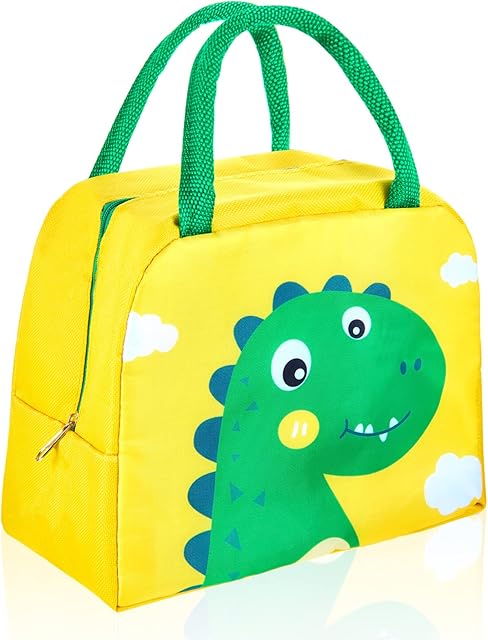 Kids Lunch Bag Dinosaur Lunch Box Unicorn Insulated Snack Box Leak Proof Thermal Tote Cooler Bag Portable Food Tote Bag for Boys Girls Baby Child School Picnic Outdoor Travel Work (Dinosaur Style)