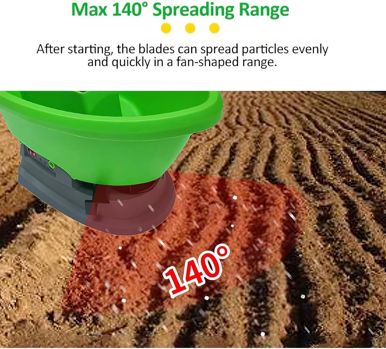 Cordless Seed Spreader,Handheld Lawn Feed Spreader, Electric Fertilizer Spreaders, for Wheat/Vegetable/Rice Fields