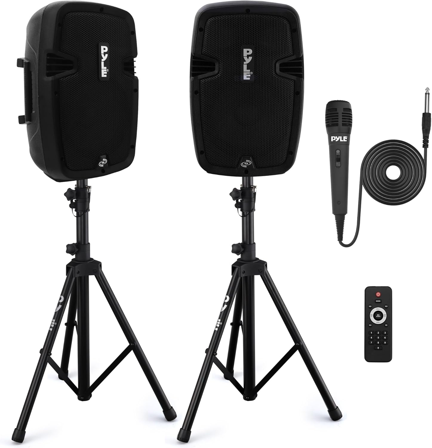 Pyle Powered Bluetooth PA Speaker Kit - Event Ready - Just Plug In