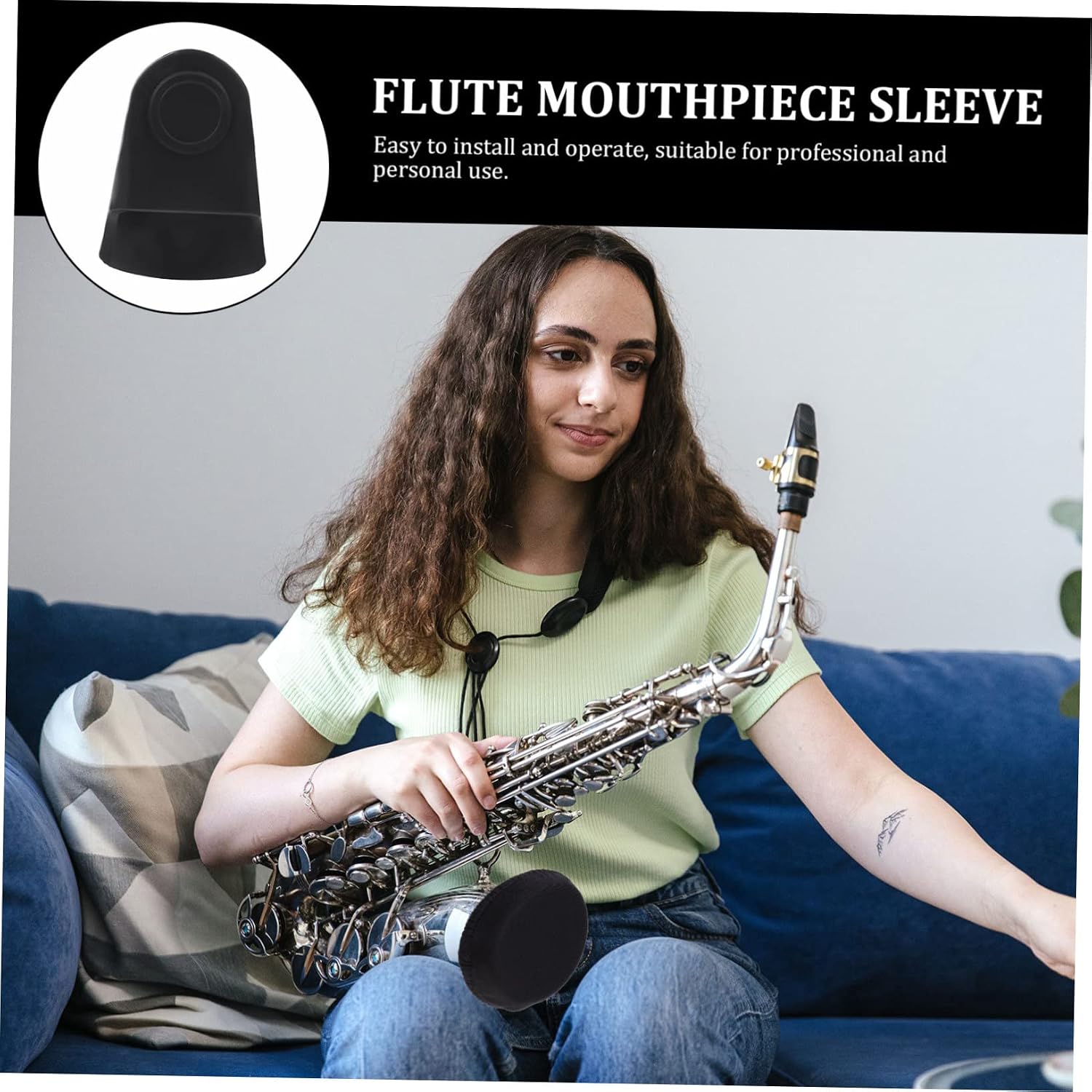 Saxophone Mouthpiece Protector Cover for Tenor Sax Lightweight and Portable Sleeve for Beginners Professionals Material for -term Use for Music