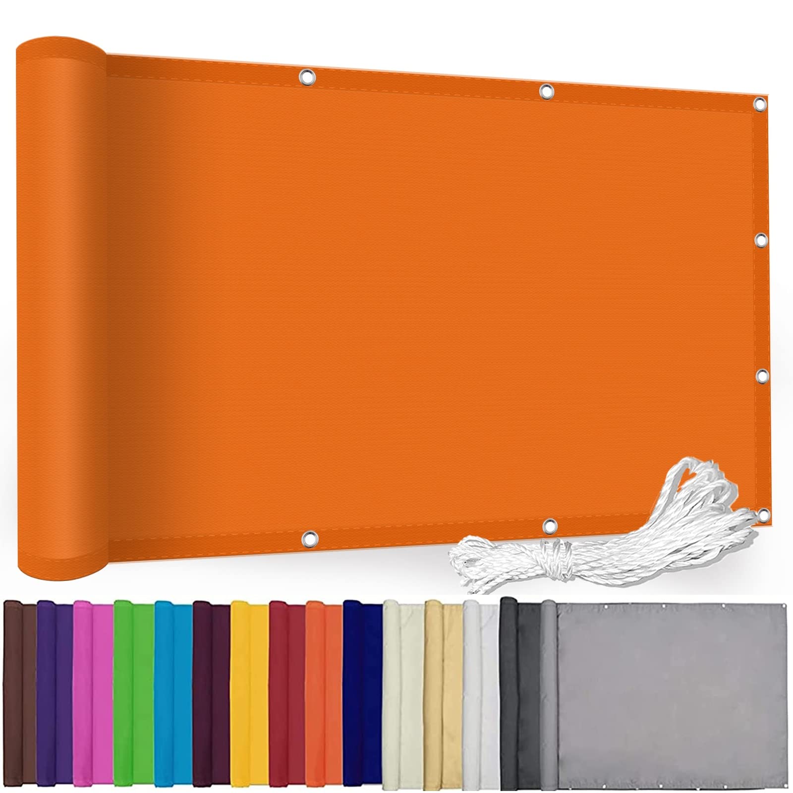 Voile d'ombrage 3 x 4 m auvent solaire orange extérieur