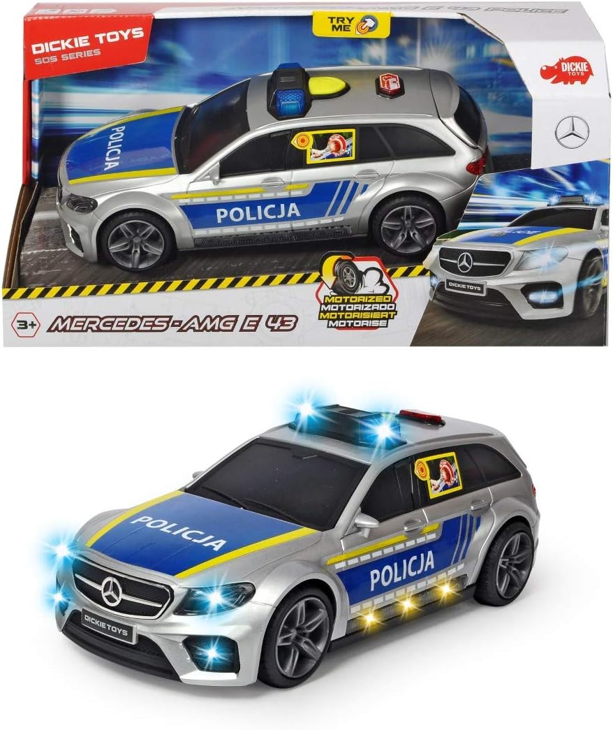 Dickie Ford Transit Polizeiauto – 28 Cm, Mit Licht & Sound, Für Kinder Ab 3 Jahren