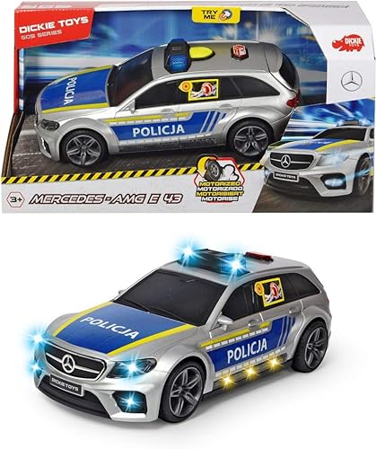 Dickies 203716018026 Police car SOS Mercedes-AMG E43, 30 cm, Polish Version, from 3 Years
