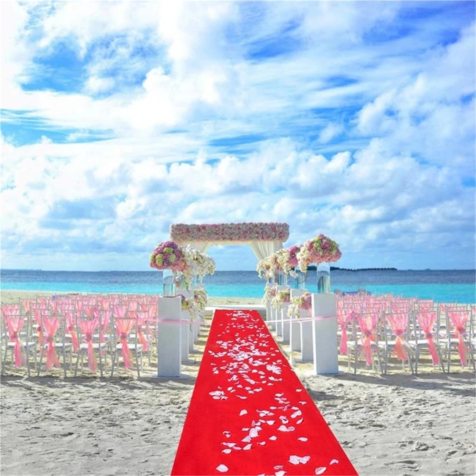Tappeto da matrimonio con tappeto rosso, corridoio, decorazione for interni ed esterni, for eventi, festa e(1M_1.5M)