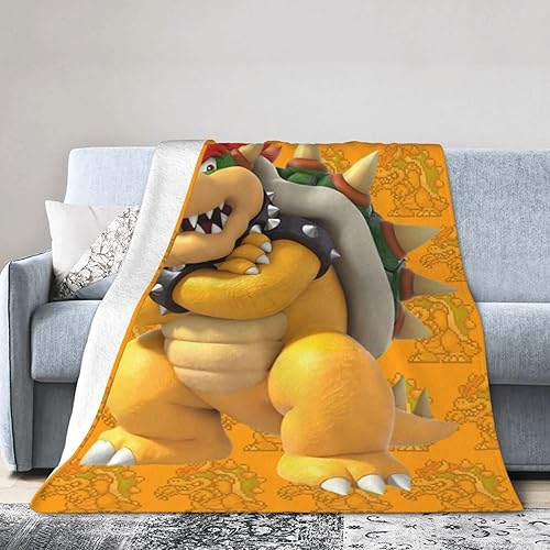 Manta de dibujos animados de anime, mantas de franela ultra suave, adecuadas para todas las estaciones, decoración cálida del hogar, 50 x 40 pulgadas