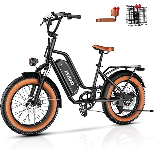 2 Seater Electric Bike, 48V 20AH(𝟗𝟔𝟎𝐖𝐇) Large Removable Battery, 𝟏𝟑𝟎𝟎𝐖 Peak Motor, 20"x 4.0" Fat Tire Ebike for Adults, 80+Miles Max,30+MPH, City Couple E Bike for All Terrain