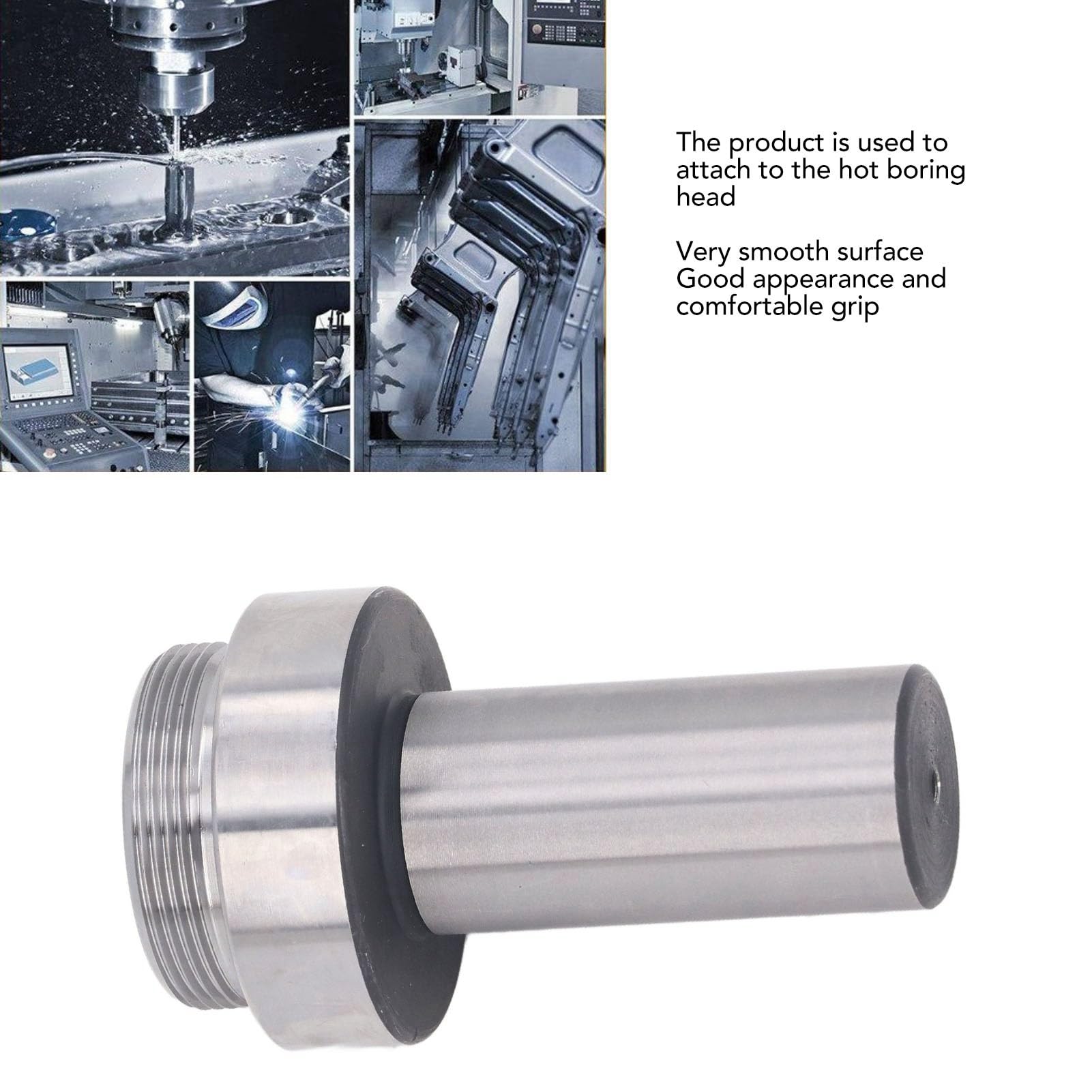 Naroote Tige de Tête d'alésage Filetée Précision 0,005 Mm C20 pour l'usinage, Inclut Boîte de Rangement, Compatible avec Tour, Fraiseuse, Rectifieuse, Perceuse, Acier à Haute Teneur en Carbone