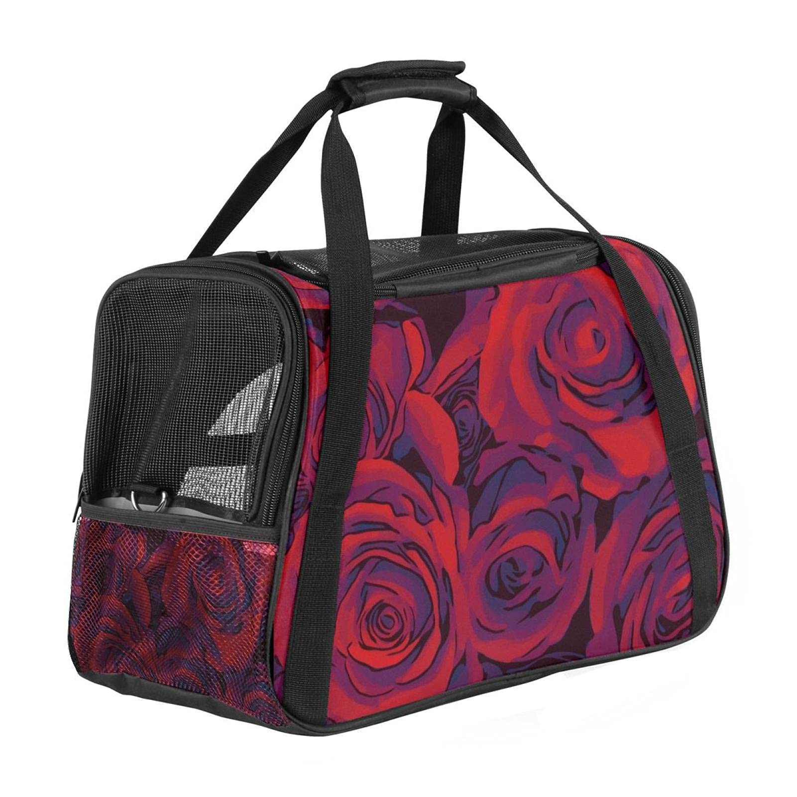 Sac de transport pour animal approuvé compagnies aériennes avec motif rose douce