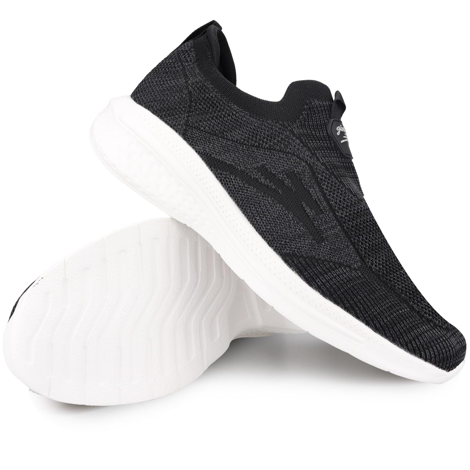 Giniros Sneaker Uomo Infilare Scarpe Uomo Senza Lacci Slip on Sneakers Scarpe da Running Corsa Leggero Corsa Camminare Scivolare Scarpe da Ginnastica Outdoor Jogging Sportive Scarpe