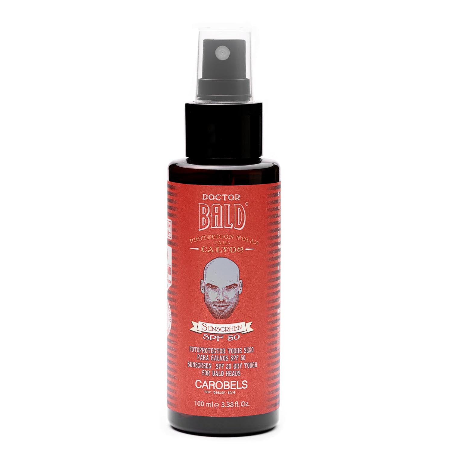 Beardburys Doctor Bald Scalp Sunscreen Spray SPF 50 Dry Touch Broad Spectrum UVA/UVB Protection for Bald Head Non-Greasy, With Vitamin E & Natural Oils Paraben & Sulphate Free 100ml