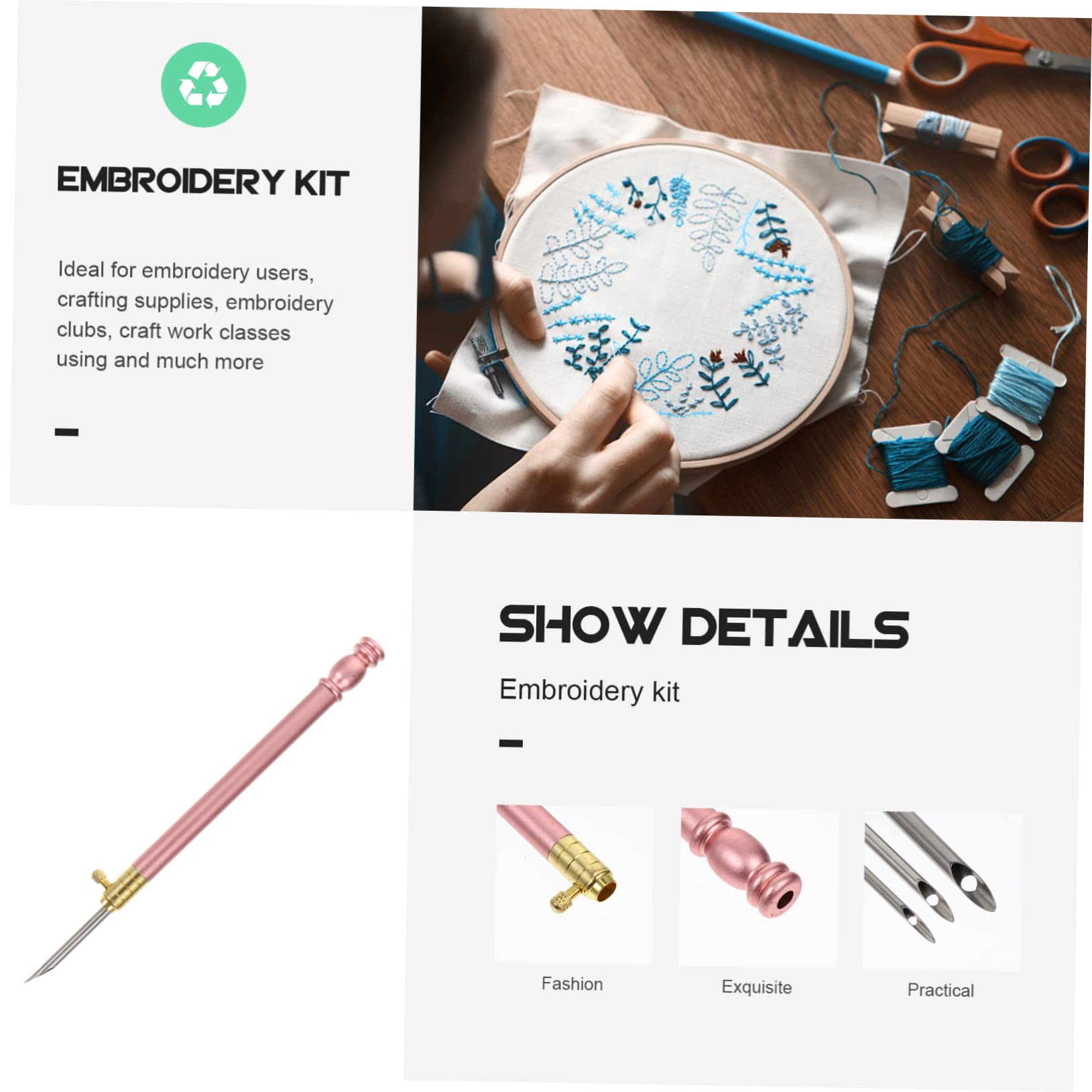 NUOBESTY 5juegos De Punzón Kit De De Costura De Para Principiantes y Proyectos De Manualidades