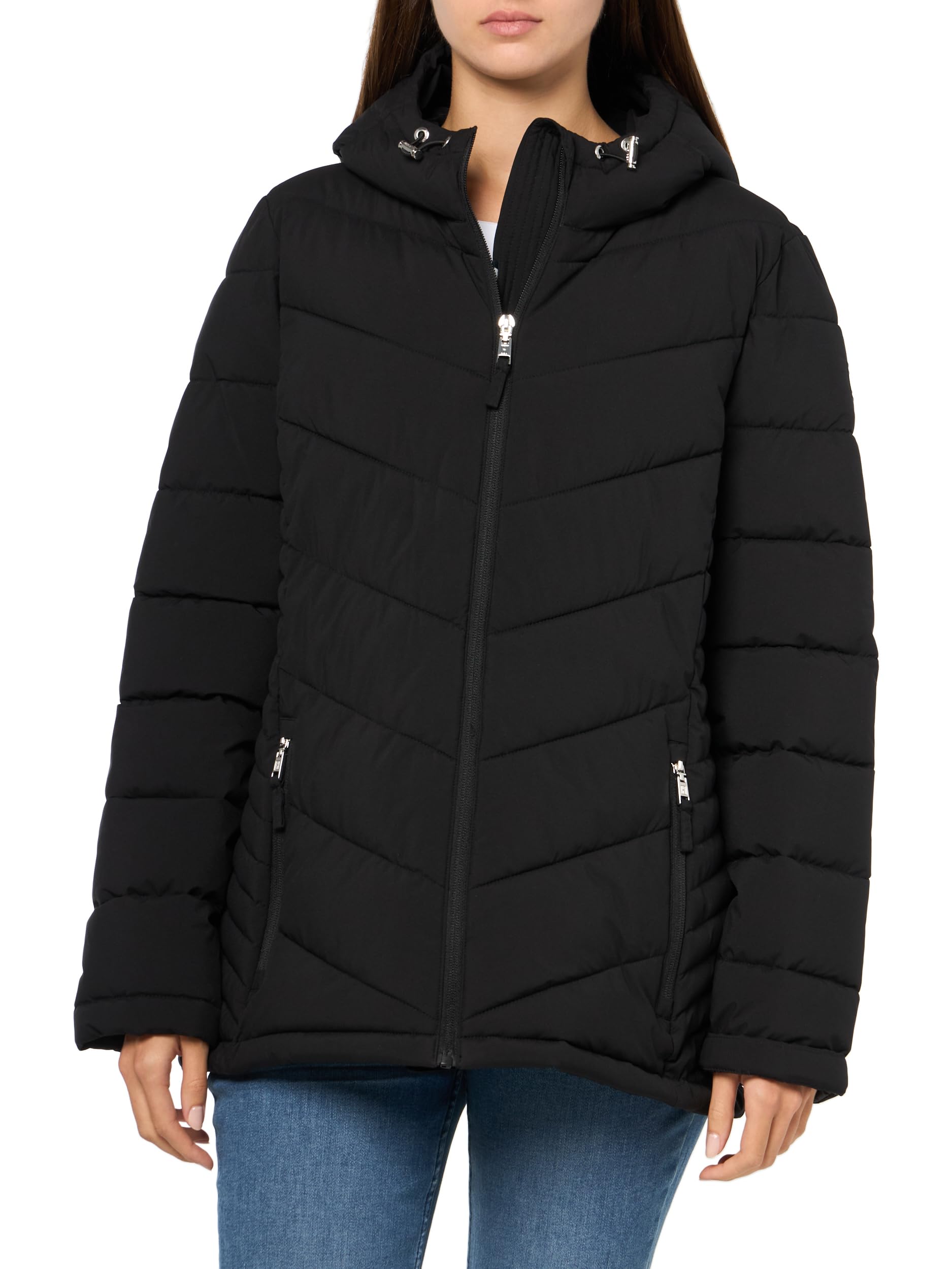 Tommy Hilfiger Women's Every Day Lightweight Packable Coat, Black, L