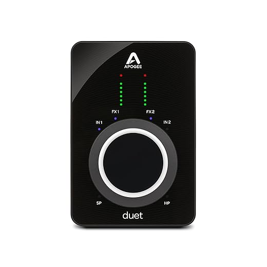Apogee Duet 3-2 Channel USB Audio Interface for Recording Mics, Guitars, Keyboards on MAC and PC - Great for Recording, Streaming, and Podcasting, Runs Apogee DSP Plugin