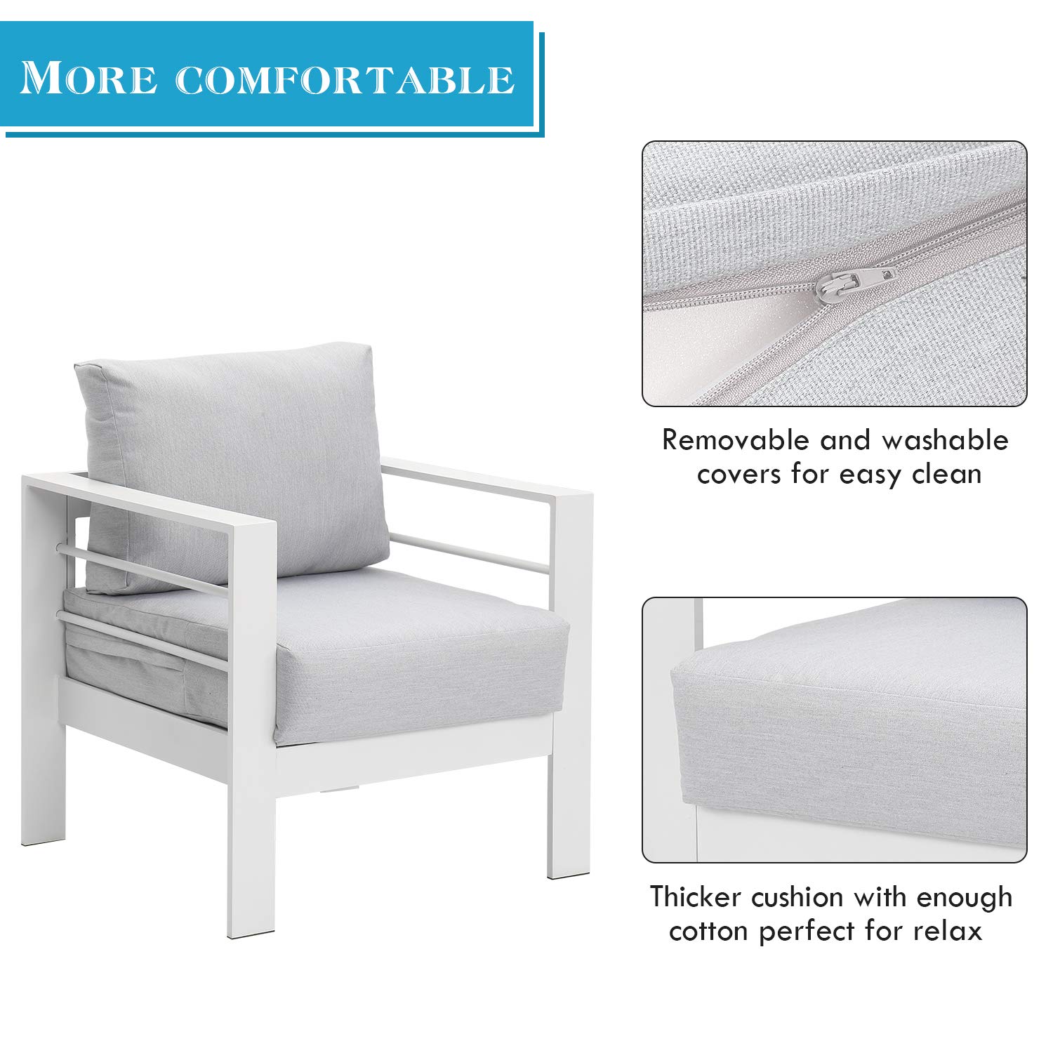 Wisteria Lane Outdoor Patio Furniture Sets, Aluminum Conversation Set